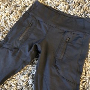 Lululemon tights with zippers and mesh